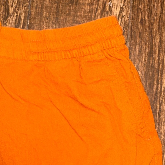 Old Navy Orange Linen Blend Shorts Size Medium - Picture 3 of 4